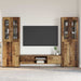 TV-benksett med skuff FLORIN 3 pcs Gammelt tre Konstruert tre