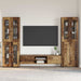 TV-benksett med skuff FLORIN 3 pcs Gammelt tre Konstruert tre