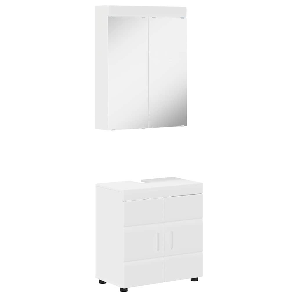 Baderomsinnredningssett TULUM 2 pcs Hvit 60 x 34 x 63 cm