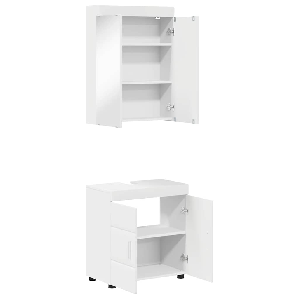Baderomsinnredningssett TULUM 2 pcs Hvit 60 x 34 x 63 cm