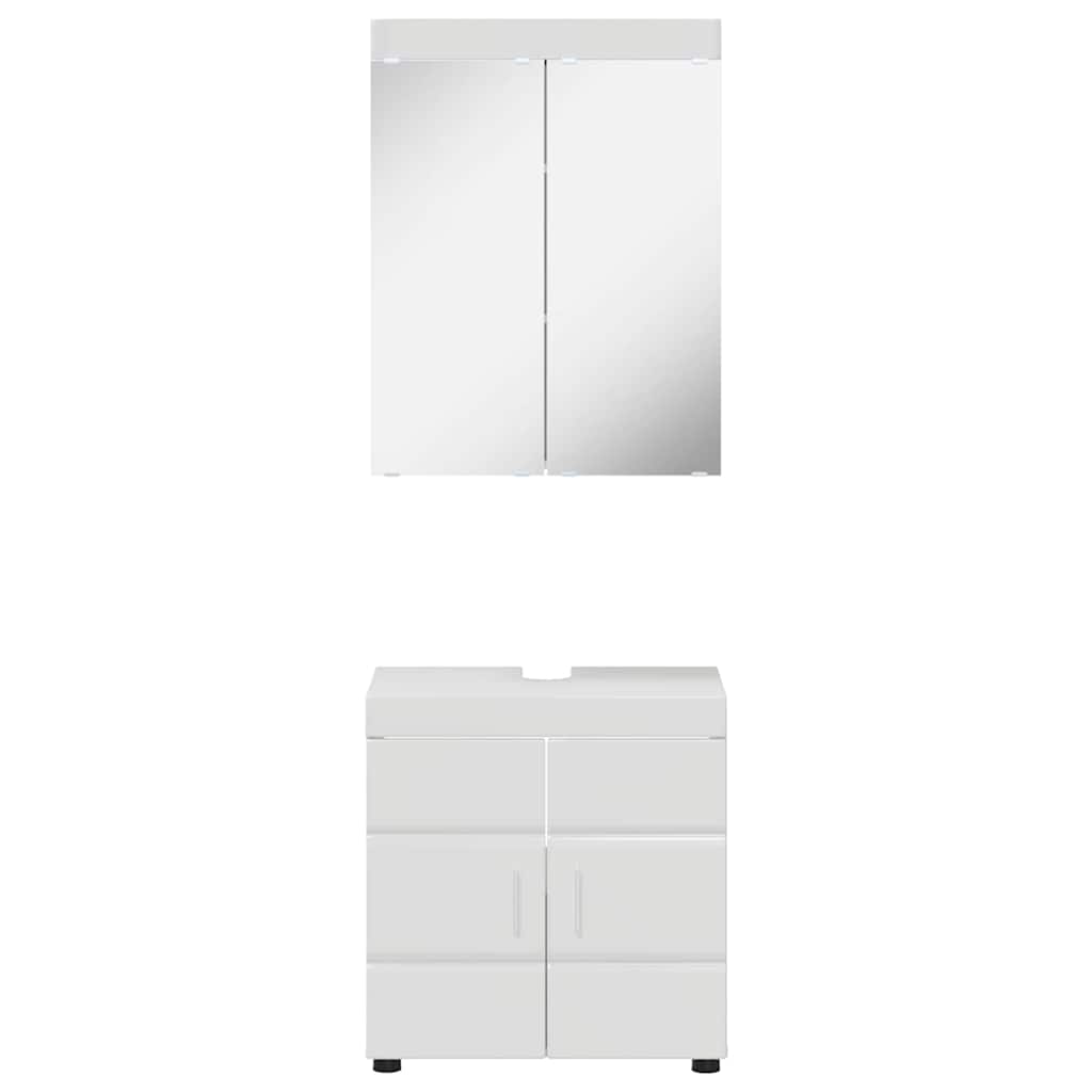 Baderomsinnredningssett TULUM 2 pcs Høyglanset hvit