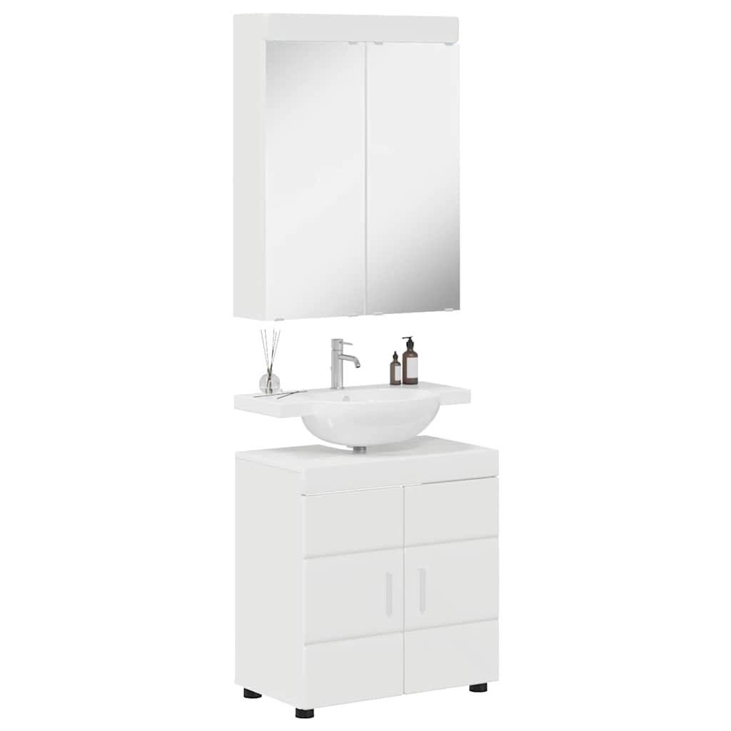 Baderomsinnredningssett TULUM 2 pcs Høyglanset hvit