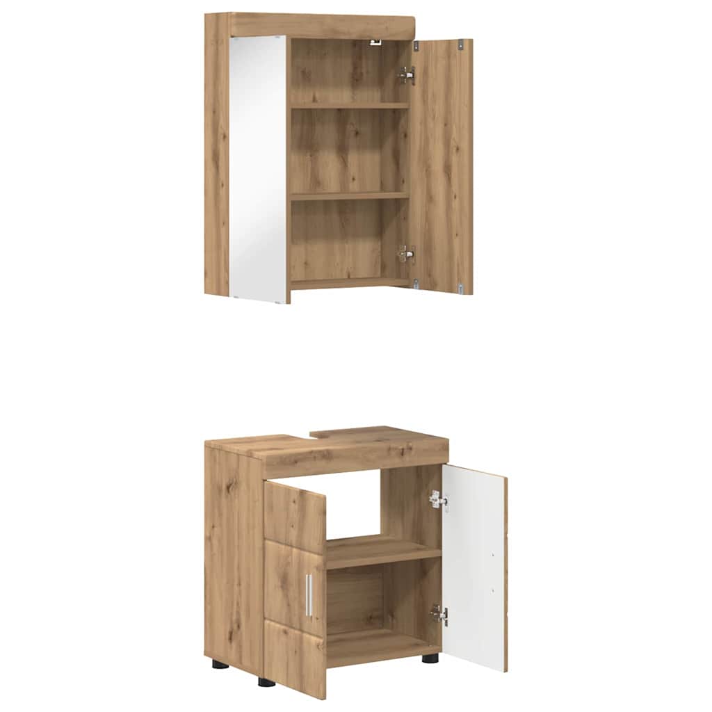 Baderomsinnredningssett TULUM 2 pcs Artisan Eik 60 x 34 x 63 cm