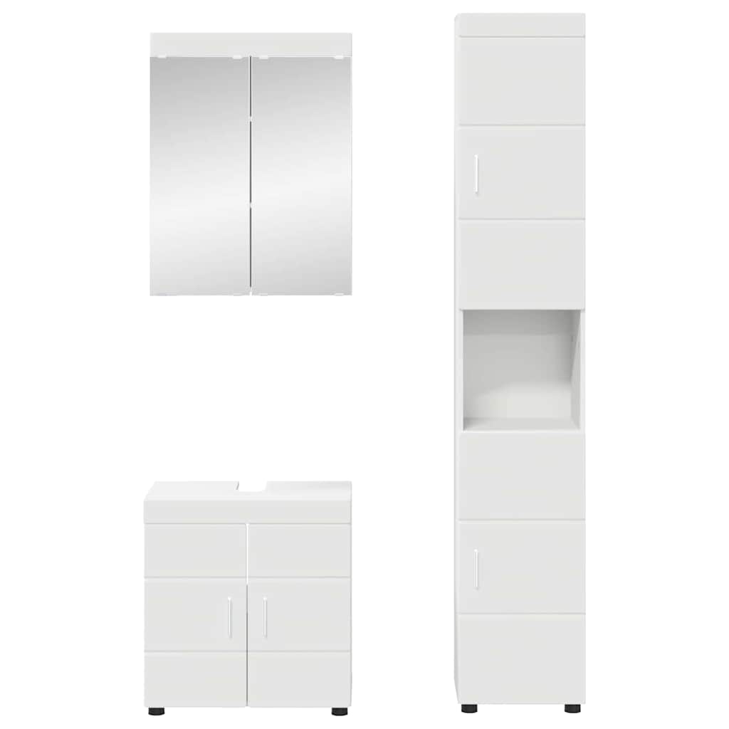 Baderomsinnredningssett TULUM 3 pcs Hvit 60 x 34 x 63 cm