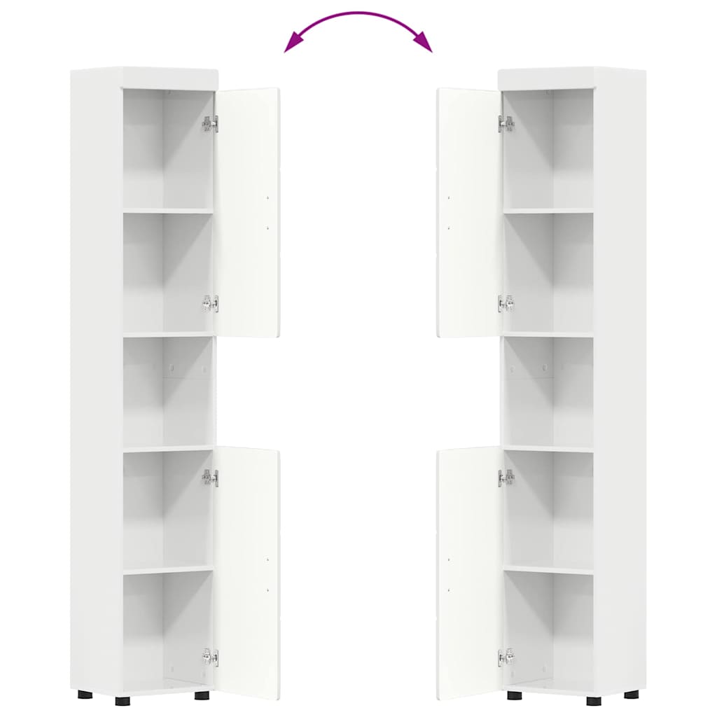 Baderomsinnredningssett TULUM 3 pcs Høyglanset hvit