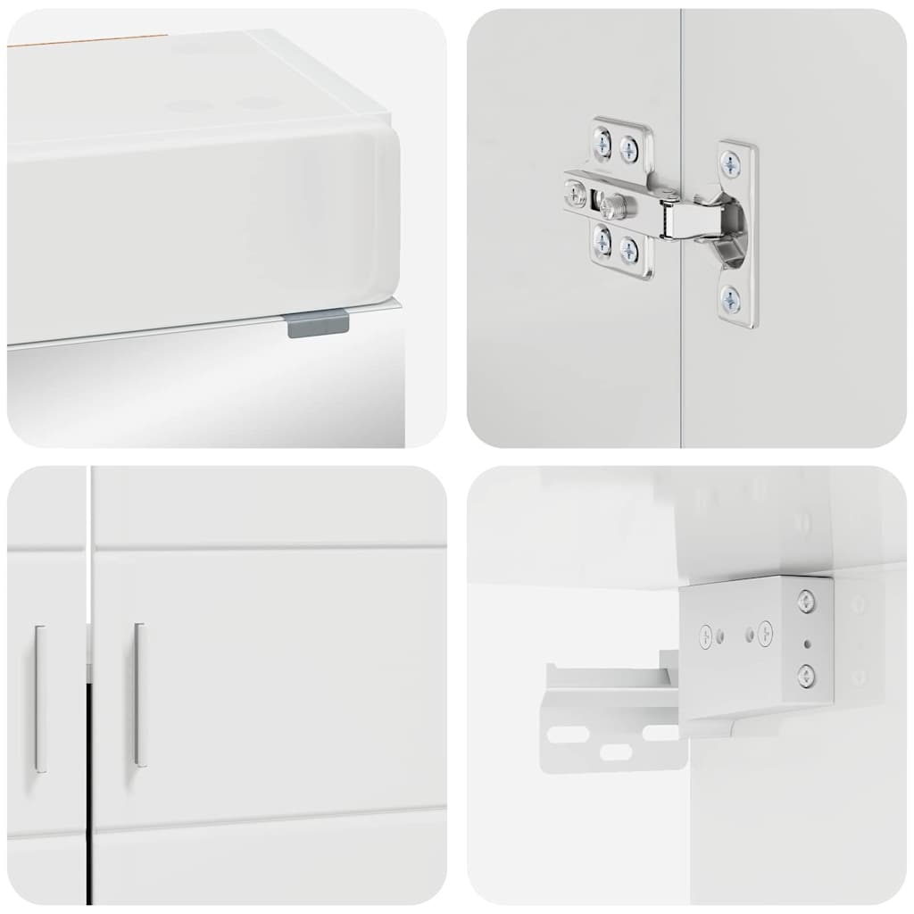 Baderomsinnredningssett TULUM 4 pcs Høyglanset hvit