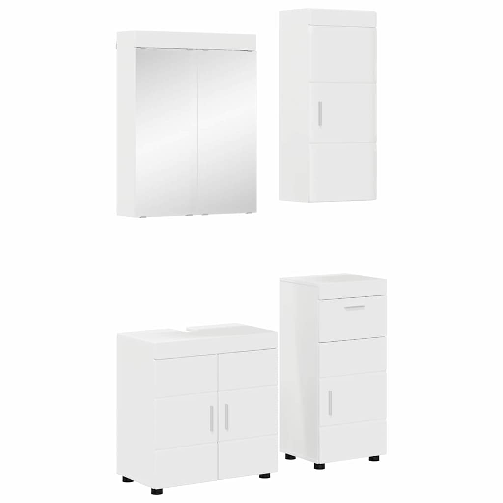 Baderomsinnredningssett TULUM 4 pcs Høyglanset hvit