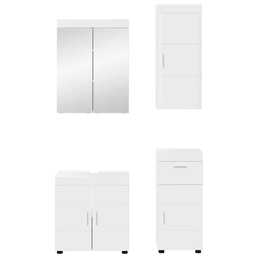 Baderomsinnredningssett TULUM 4 pcs Høyglanset hvit