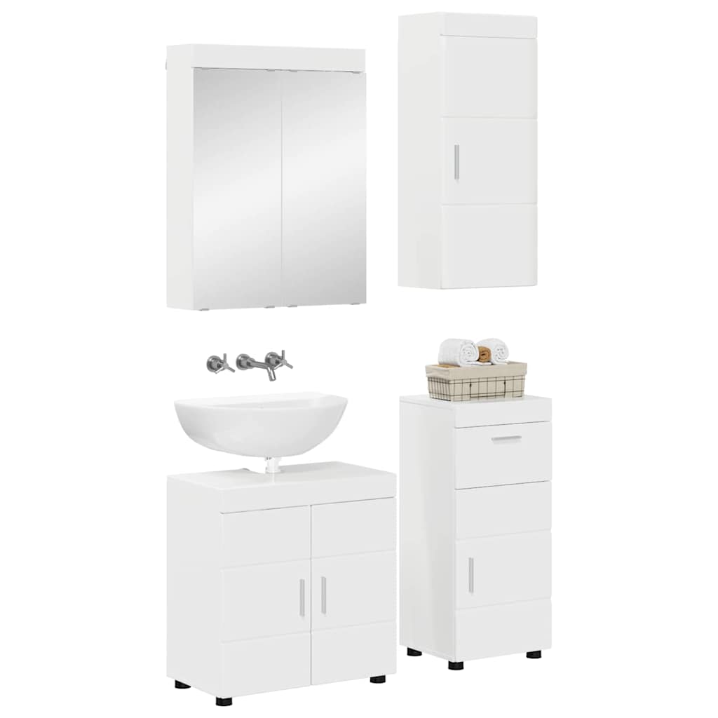 Baderomsinnredningssett TULUM 4 pcs Høyglanset hvit