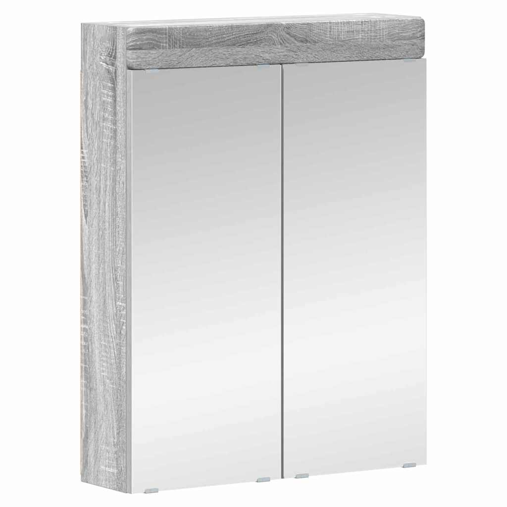 Baderomsinnredningssett TULUM 4 pcs Grå Sonoma 60 x 34 x 63 cm