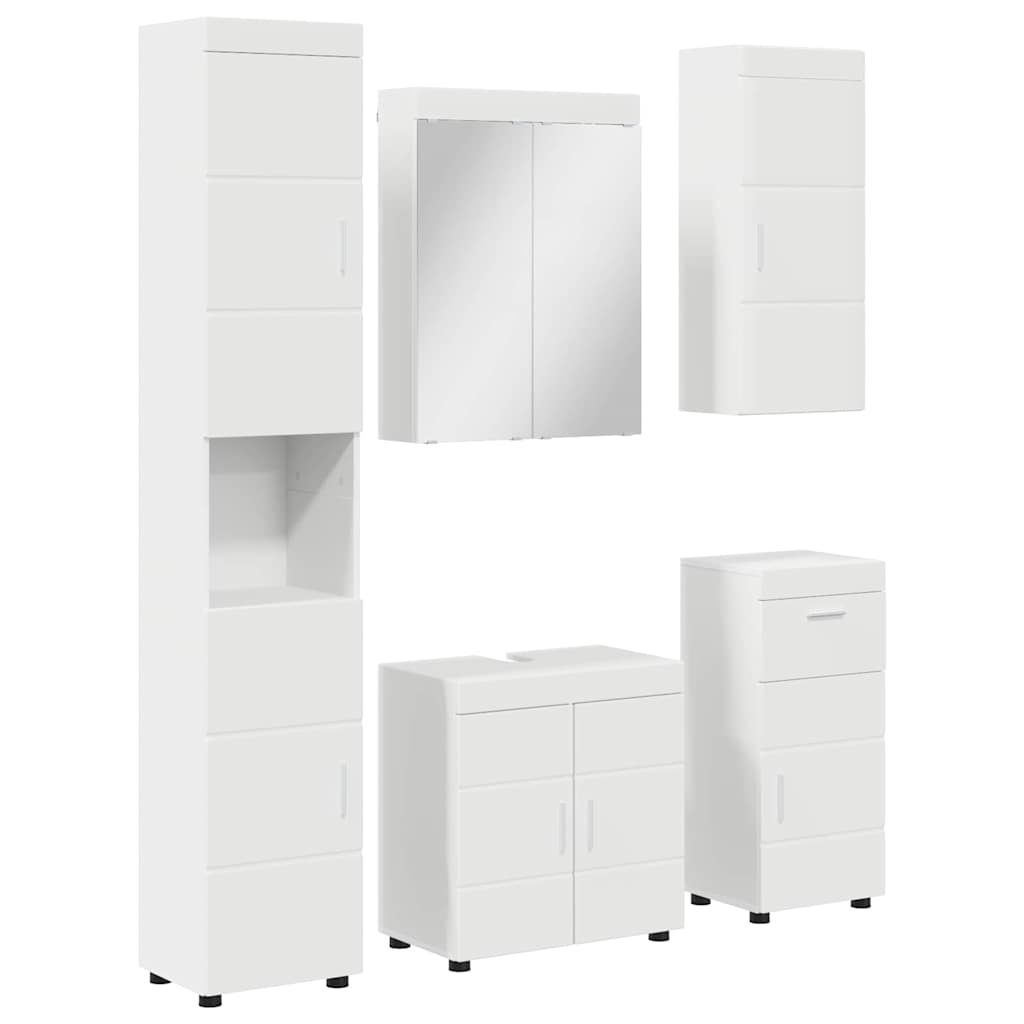 Baderomsinnredningssett TULUM 5 pcs Hvit 60 x 34 x 63 cm