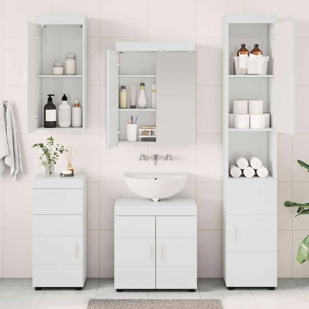 Baderomsinnredningssett TULUM 5 pcs Høyglanset hvit