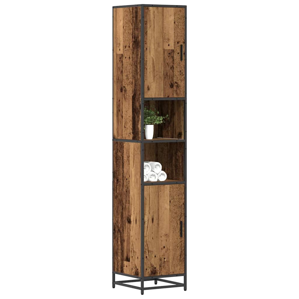 Baderomsskap Gammelt tre 35 x 37.5 x 188.5 cm Konstruert tre