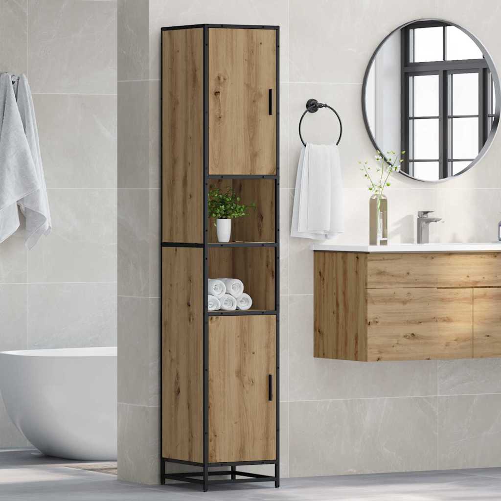 Baderomsskap artisan eik 35 x 37.5 x 188.5 cm Konstruert tre