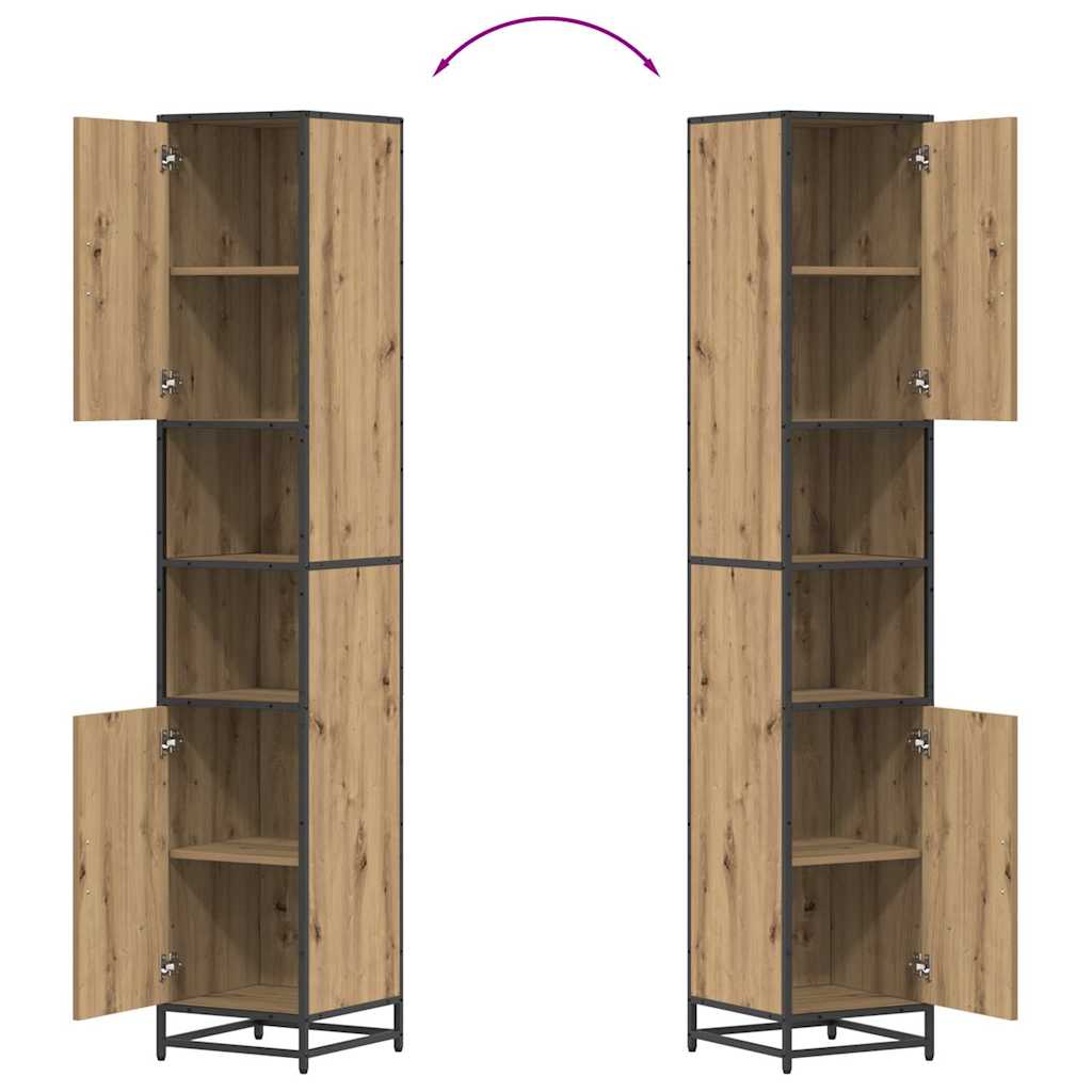Baderomsskap artisan eik 35 x 37.5 x 188.5 cm Konstruert tre