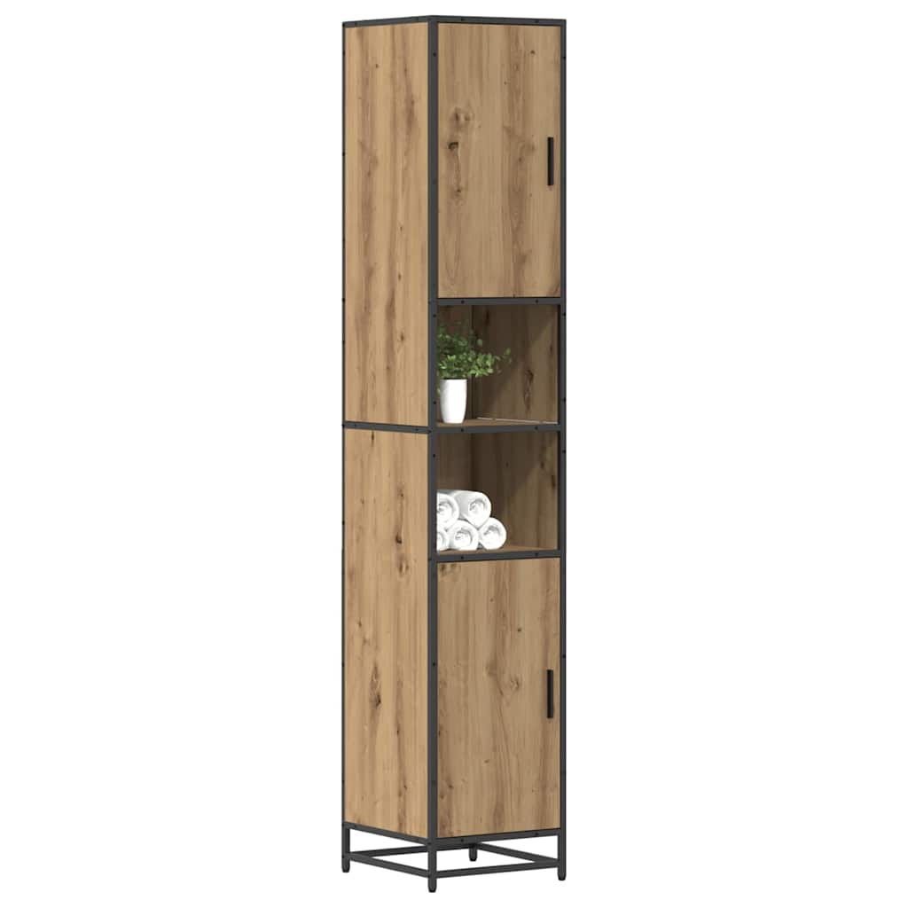 Baderomsskap artisan eik 35 x 37.5 x 188.5 cm Konstruert tre