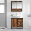 Baderomsinnredningssett 2 pcs Gammelt tre 65 x 33 x 60 cm