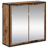 Baderomsinnredningssett 2 pcs Gammelt tre 65 x 33 x 60 cm