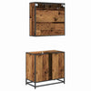 Baderomsinnredningssett 2 pcs Gammelt tre 65 x 33 x 60 cm