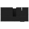 Baderomsinnredningssett med dør 2 pcs Svart eik 65 x 33 x 60 cm