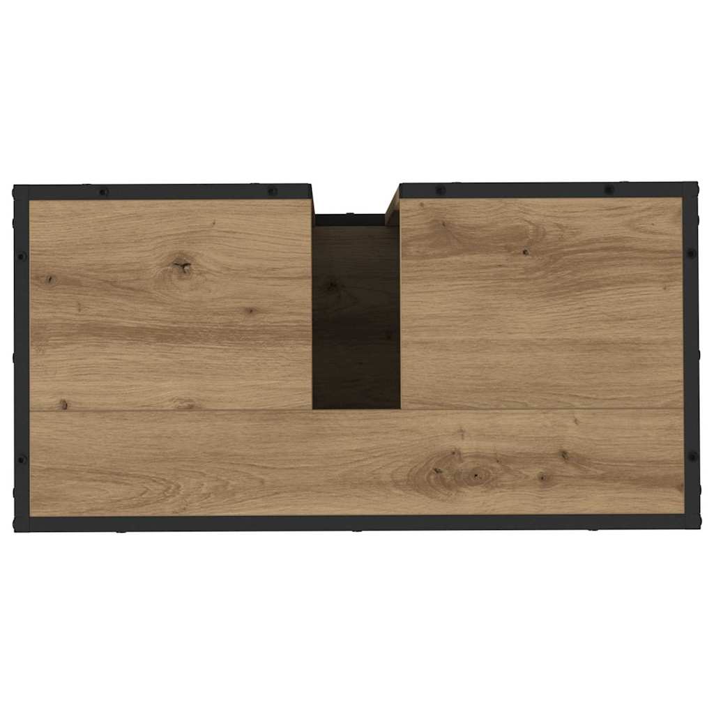 Baderomsinnredningssett 3 pcs Artisan Eik Konstruert tre