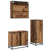 Baderomsinnredningssett 3 pcs Gammelt tre 35 x 37.5 x 100 cm