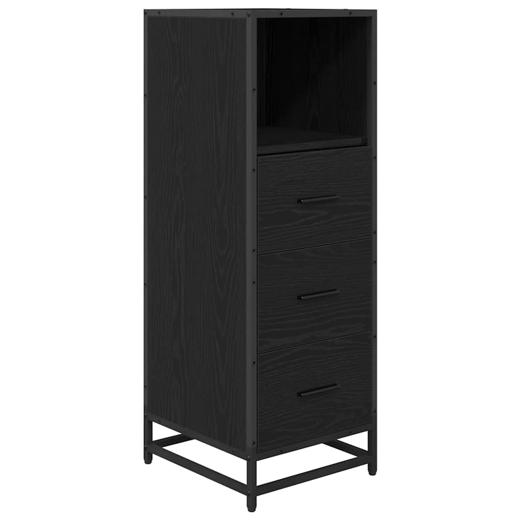 Baderomsinnredningssett 3 pcs Svart eik 35 x 37.5 x 100 cm