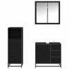 Baderomsinnredningssett 3 pcs Svart eik 35 x 37.5 x 100 cm