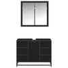 Baderomsinnredningssett med dør 2 pcs Svart eik 80 x 33 x 60 cm