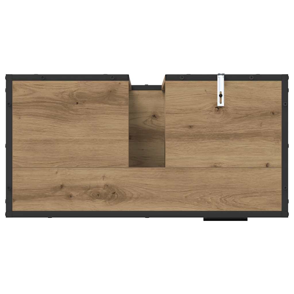 Baderomsinnredningssett 3 pcs Artisan Eik Konstruert tre