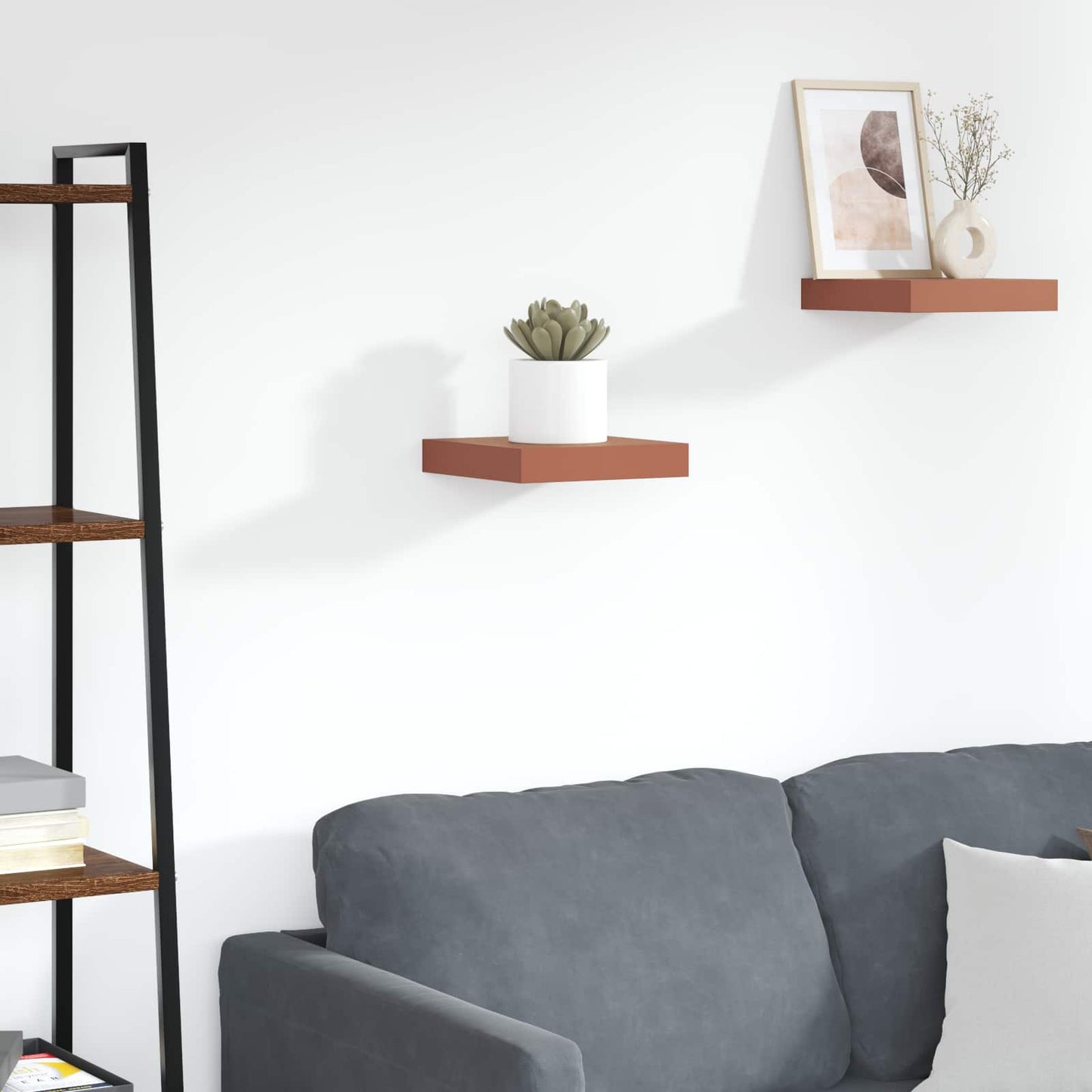 Vegghylle Veggmontert Rød 23 x 23,5 x 4 cm Konstruert tre