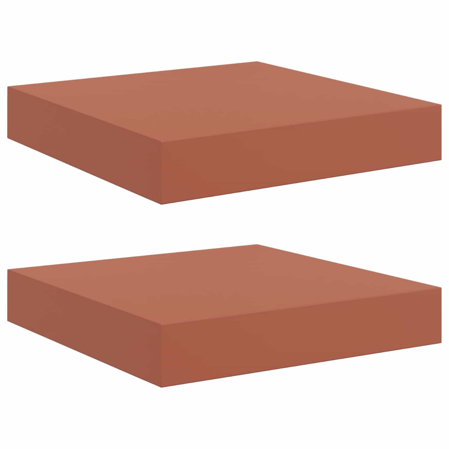 Vegghylle Veggmontert 2 pcs Rød 23 x 23,5 x 4 cm Konstruert tre
