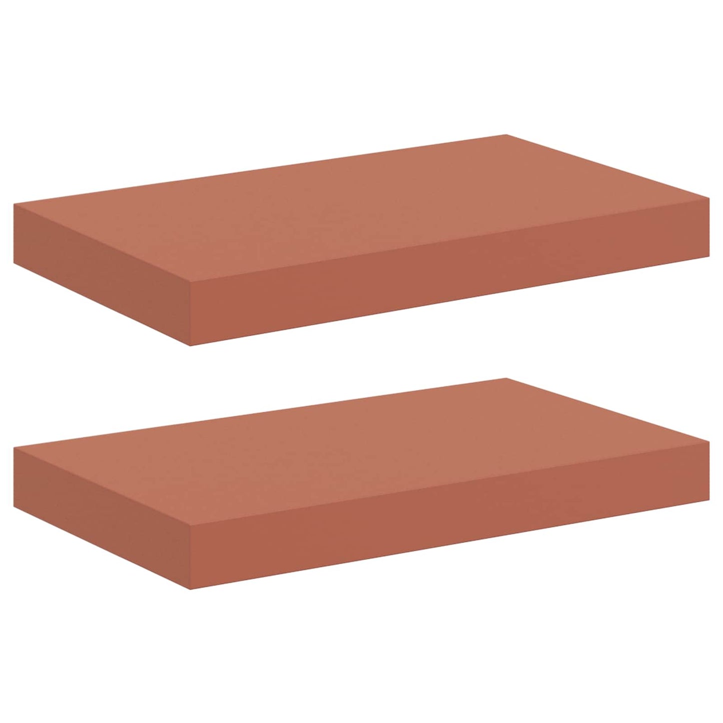 Vegghylle Veggmontert 2 pcs Rød 40 x 23,5 x 4 cm Konstruert tre