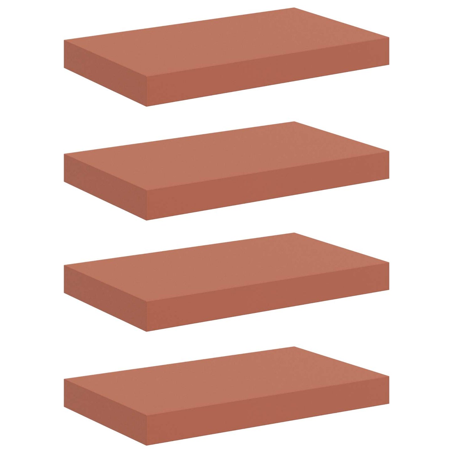 Vegghylle Veggmontert 4 pcs Rød 40 x 23,5 x 4 cm Konstruert tre