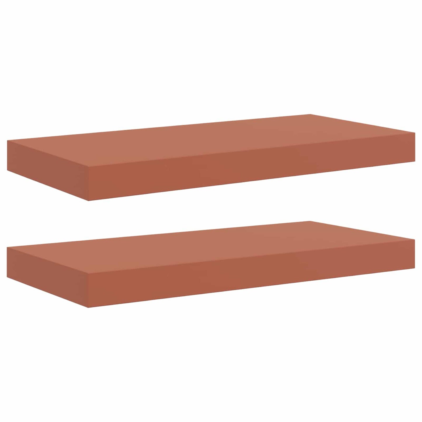Vegghylle Veggmontert 2 pcs Rød 50 x 23 x 4 cm Konstruert tre