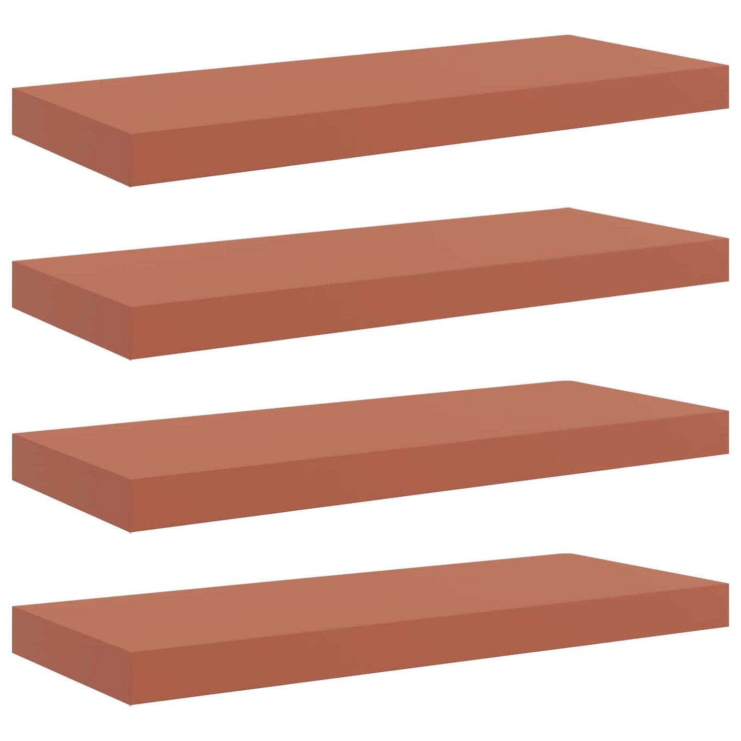 Vegghylle Veggmontert 4 pcs Rød 60 x 23 x 4 cm Konstruert tre