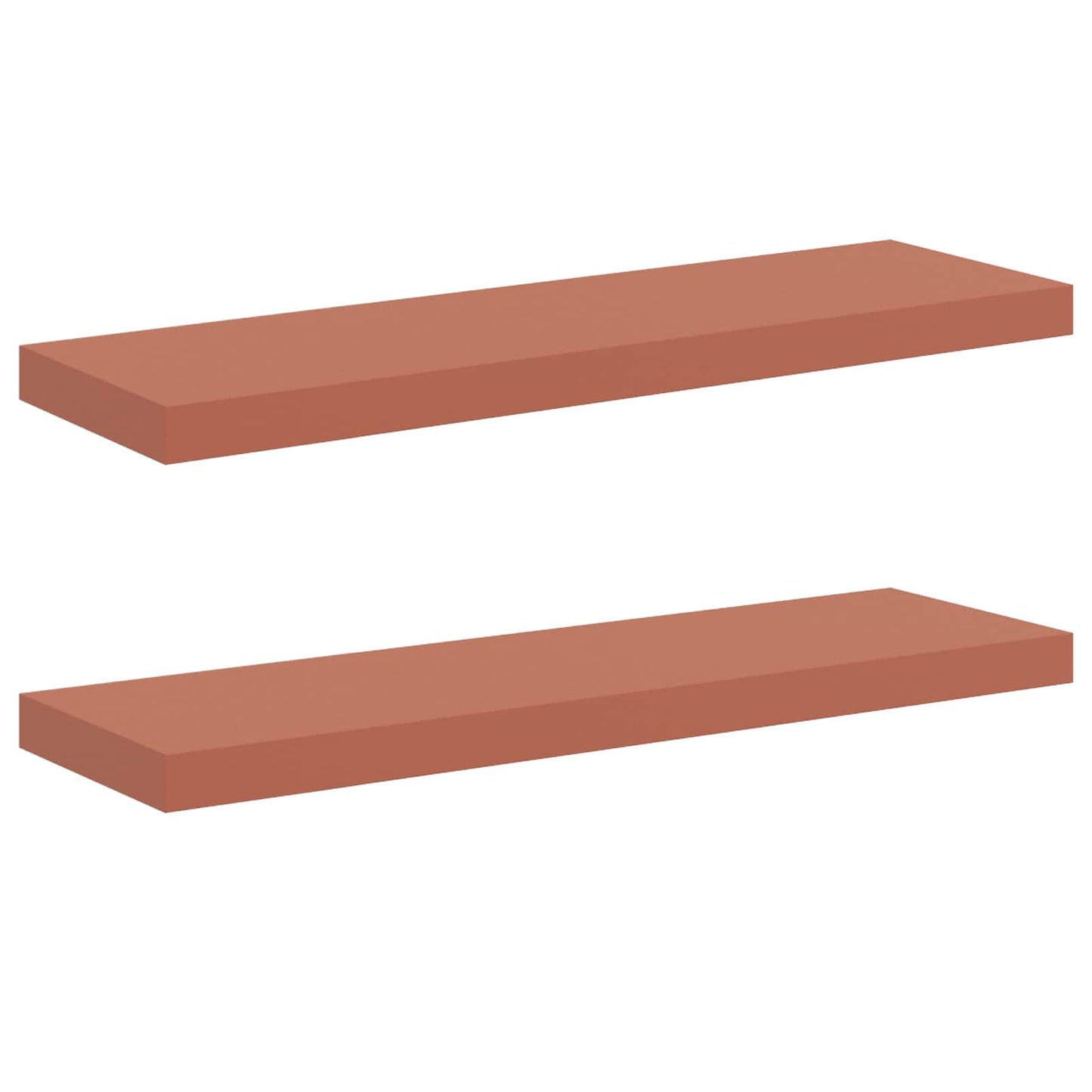 Vegghylle Veggmontert 2 pcs Rød 80 x 23,5 x 4 cm Konstruert tre