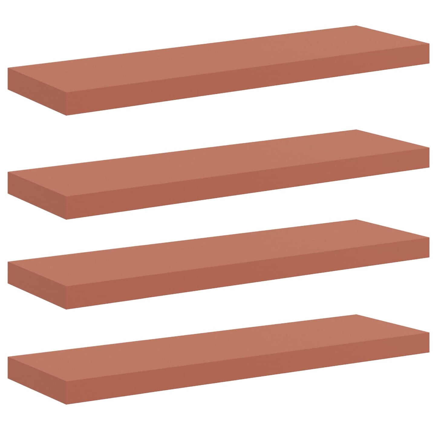 Vegghylle Veggmontert 4 pcs Rød 80 x 23,5 x 4 cm Konstruert tre