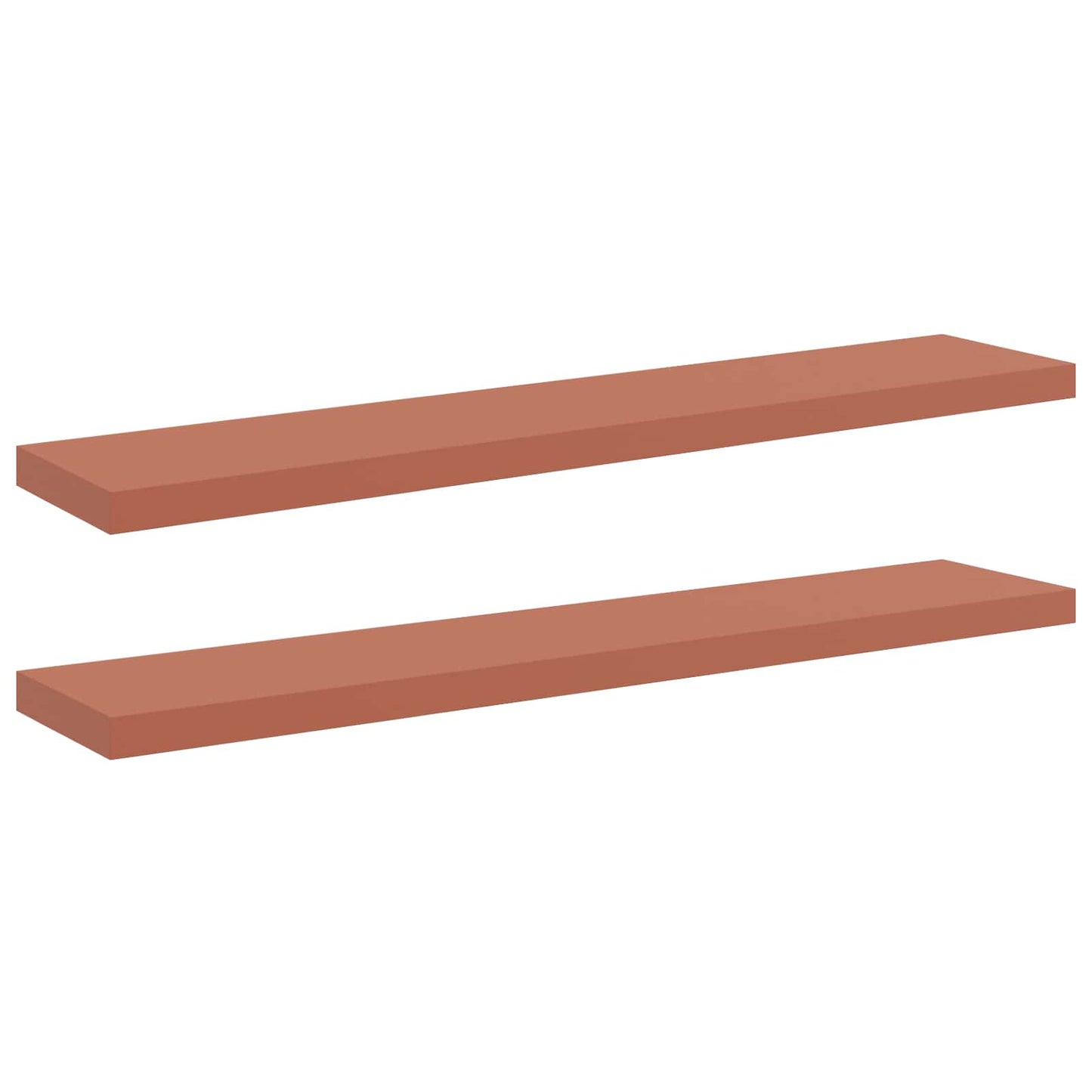 Vegghylle 2 pcs Rød 120 x 23,5 x 4 cm Konstruert tre
