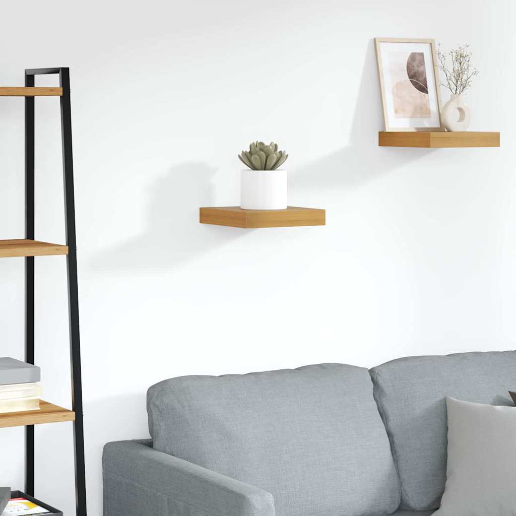 Vegghylle Veggmontert Brun 23 x 23,5 x 4 cm Konstruert tre
