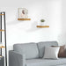 Vegghylle 2 pcs Brun 23 x 23,5 x 4 cm Konstruert tre