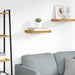 Vegghylle Veggmontert Brun 40 x 23,5 x 4 cm Konstruert tre