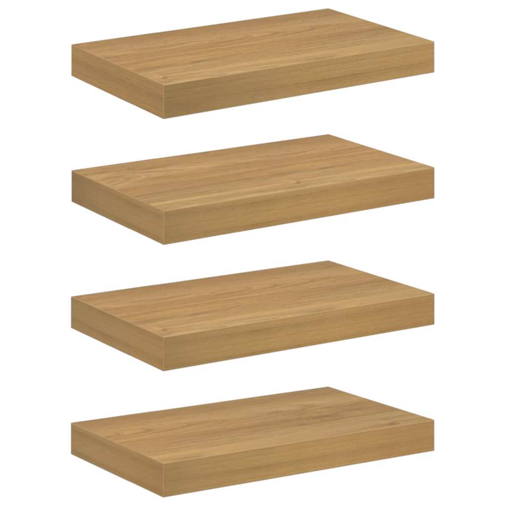 Vegghylle Veggmontert 4 stk. Brun 40 x 23,5 x 3,8 cm