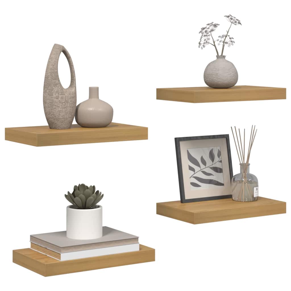 Vegghylle Veggmontert 4 stk. Brun 40 x 23,5 x 3,8 cm