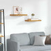 Vegghylle Veggmontert 2 pcs Brun 50 x 23 x 4 cm Konstruert tre