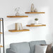 Vegghylle Veggmontert 4 stk. Brun 60 x 23,5 x 3,8 cm
