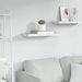 Vegghylle Veggmontert Hvit marmor 60 x 23 x 4 cm Konstruert tre