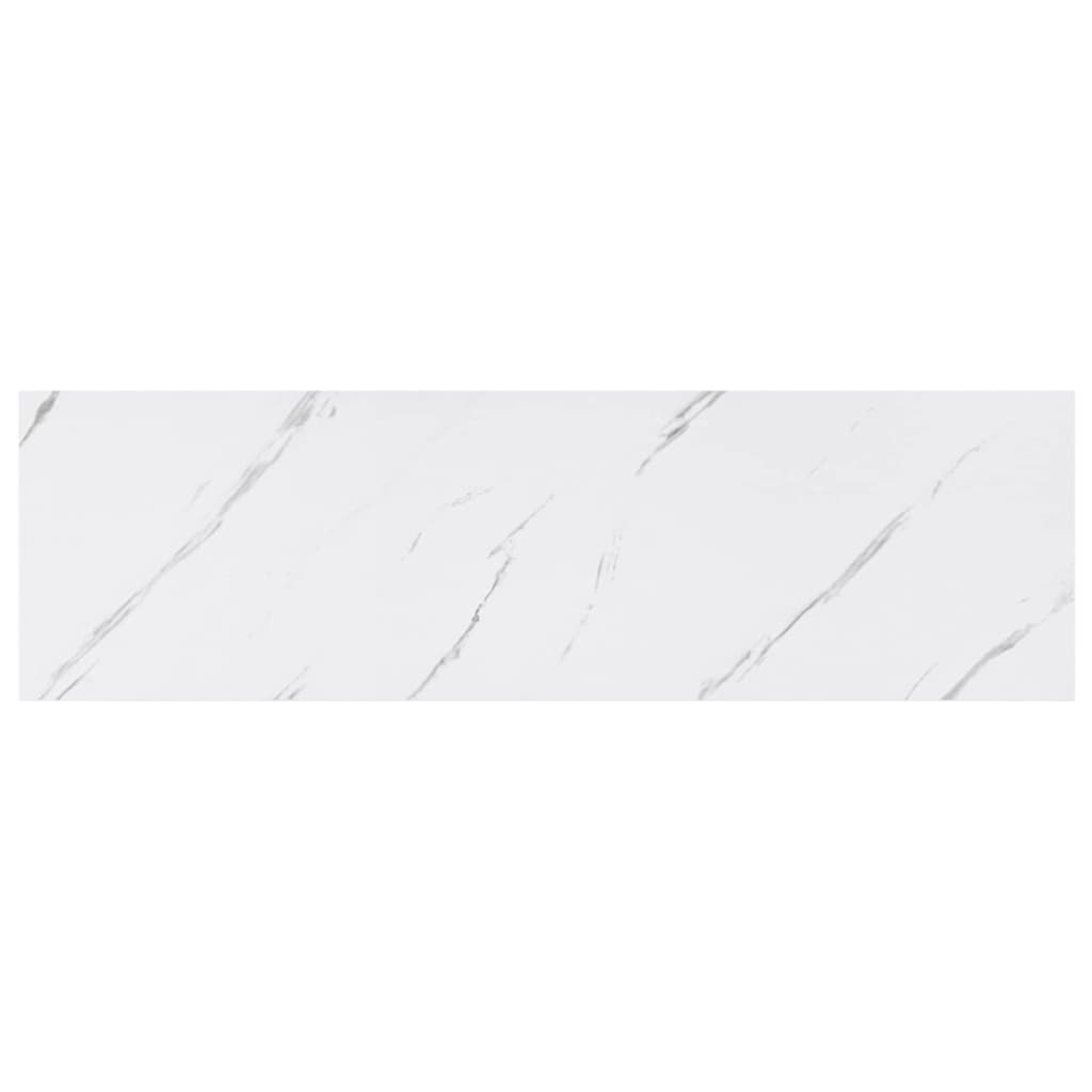 Vegghylle 4 stk. Hvit marmor 80 x 23,5 x 3,8 cm Konstruert tre