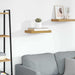 Vegghylle Veggmontert Beige 40 x 23,5 x 4 cm Konstruert tre