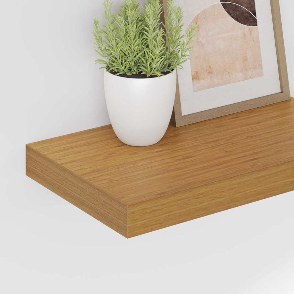 Vegghylle 2 pcs Beige 40 x 23,5 x 4 cm Konstruert tre